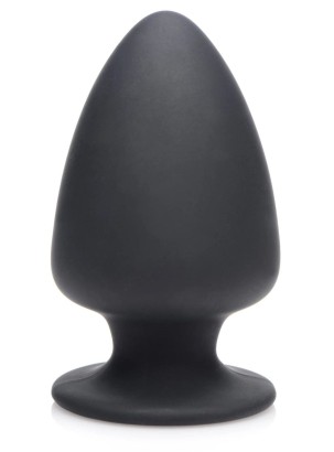 Черная мягкая анальная пробка Squeezable Small Anal Plug - 9 см.