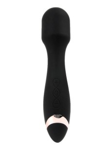 Черный силиконовый wand-вибратор - 18,5 см.