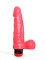Розовый вибратор в форме розового фаллоса - 16,5 см.
