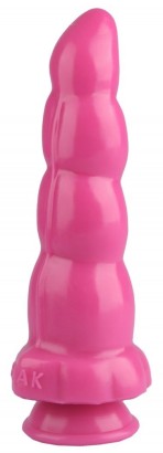 Розовая анальная втулка-елочка - 22 см.