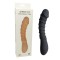 Черный вибромассажер Appetency Wild Ribbed Vibe - 21,5 см.