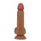 Темно-бежевый реалистичный фаллоимитатор с присоской Bahamut - 21,8 см.