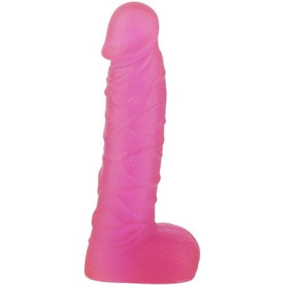 Розовый фаллоимитатор XSKIN 7 PVC DONG TRANSPARENT PINK - 18 см.