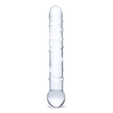 Стеклянная прозрачная палочка-фаллос Callisto Clear Glass Dildo - 18 см.