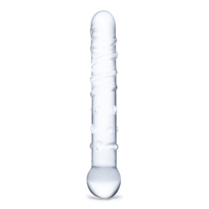 Стеклянная прозрачная палочка-фаллос Callisto Clear Glass Dildo - 18 см.