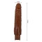 Коричневый реалистичный вибратор Soren - 25,2 см.