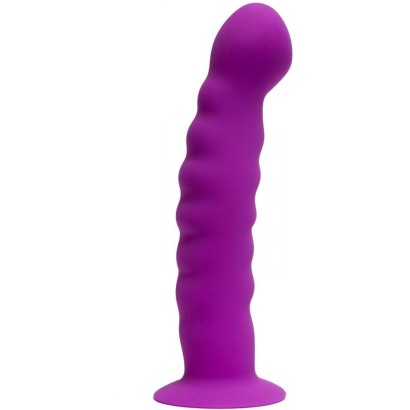 Фиолетовый анальный фаллоимитатор - 14 см.