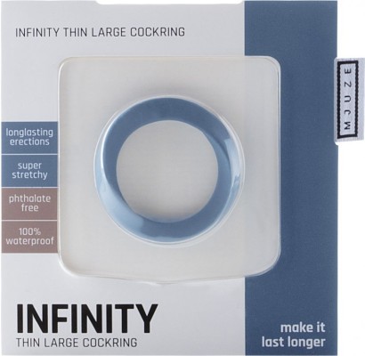 Синее эрекционное кольцо Infinity Thin Large