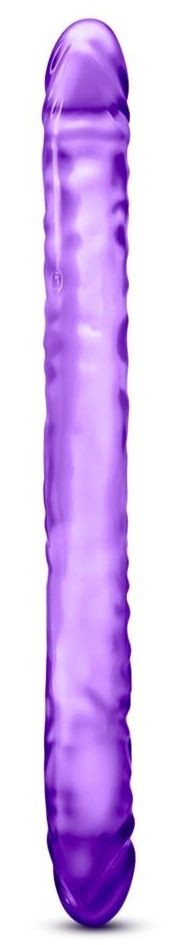 Фиолетовый двусторонний фаллоимитатор 18 inch Double Dildo - 45 см.