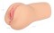 Телесный вибромастурбатор-вагина с рельефом Bellana