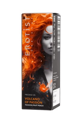 Гель с эффектом вибрации Volcano Of Passion со вкусом персика и маракуйи - 25 мл.