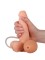 Реалистичный фаллоимитатор на присоске с грушей - 15,5 см.