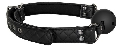 Черный кляп-шарик BALL GAG DIAMOND 