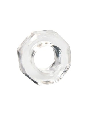Прозрачное эрекционное кольцо в форме гайки
