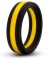 Черно-желтое силиконовое эрекционное кольцо Silicone Go Pro Cock Ring
