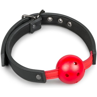 Красный кляп-шар Easytoys Ball Gag With PVC Ball