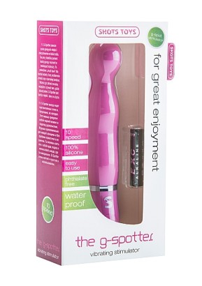 Розовый вибратор с выпуклой головкой The G-Spotter - 17,2 см.
