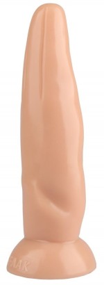 Телесная фигурная анальная втулка - 22,5 см.