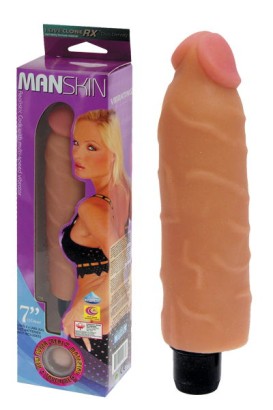 Реалистичный вибратор ManSkin - 17,8 см.