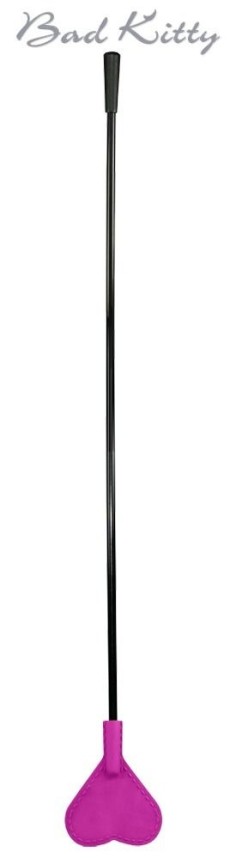 Пластиковый стек с силиконовым сердечком на конце - 44 см.