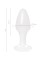 Белая акриловая анальная втулка - 8 см.