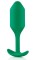 Зеленая пробка для ношения B-vibe Snug Plug 2 - 11,4 см.