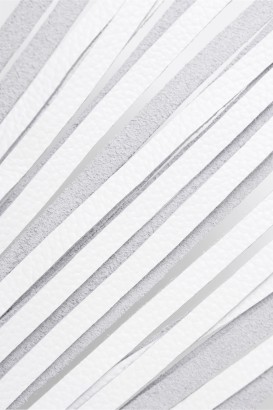 Белая кожаная плеть - 50 см.