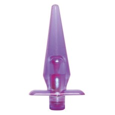 Фиолетовая анальная пробка с вибрацией JAMMY JELLY VIBRATING ANAL PLUG - 11,5 см.