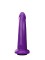 Фиолетовая гладкая изогнутая насадка-плаг - 17 см.