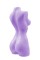 Фиолетовая интерьерная свеча в форме женского торса - 850 гр.