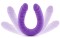 Фиолетовый двусторонний фаллоимитатор 18 inch Silicone Slim Double Dong  - 45,7 см.
