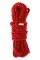 Красная веревка для шибари Deluxe Bondage Rope - 5 м.
