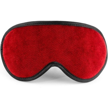 Красная сплошная маска на резиночке с черной окантовкой 
