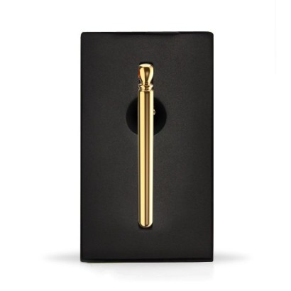 Золотистая подвеска-вибратор Genie Flirting Pen