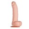 Телесный фаллоимитатор PURRFECT SILICONE DELUXE DONG 8.5INCH - 21 см.