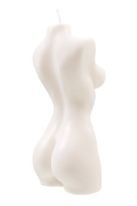Белая интерьерная свеча в форме женского торса - 850 гр.