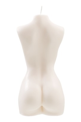 Белая интерьерная свеча в форме женского торса - 850 гр.