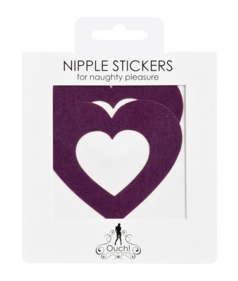 Фиолетовые пестисы на грудь в форме сердечек