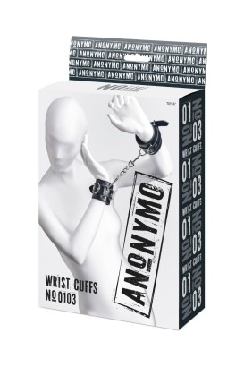 Черные наручники Anonymo на сцепке