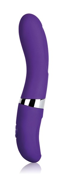 Фиолетовый силиконовый вибромассажёр Daphne - 12,7 см.