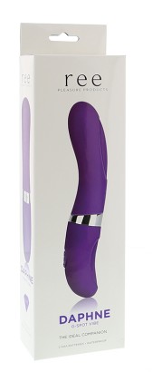 Фиолетовый силиконовый вибромассажёр Daphne - 12,7 см.