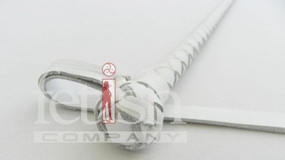 Стек спанкерный с наконечником-хлопушкой белого цвета - 75 см.