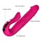 Розовый вибратор с клиторальной стимуляцией Tongue - 23,5 см.