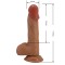 Карамельный фаллоимитатор с эффектом скользящей кожи Catoblepas - 20,6 см.