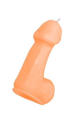 Оранжевая свеча в форме пениса - 47 гр.