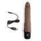 Коричневый вибромассажер 7  Realistic Vibrator - 20 см.