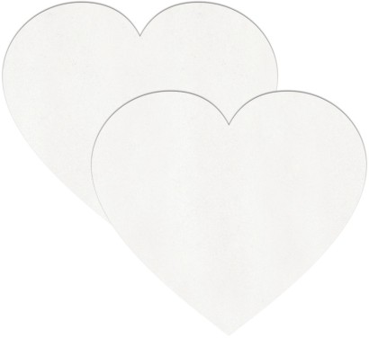 Белые пестисы на грудь в форме сердечек