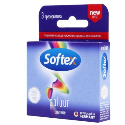 Цветные презервативы Softex Colour - 3 шт.