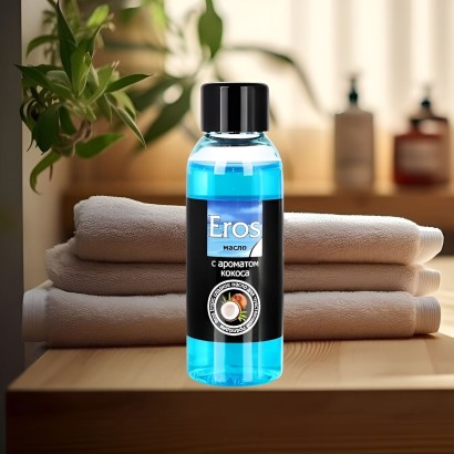 Массажное масло Eros tropic с ароматом кокоса - 50 мл.