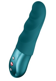 Зеленый вибратор-пульсатор Stronic Petite - 17 см.